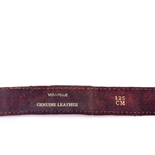 Curea piele nabuc maro CB009