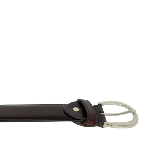 Curea piele naturala maro lucios CB002