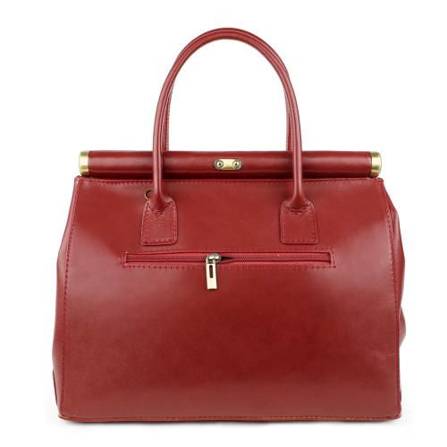 Geanta piele grena/ motive traditionale populare GF848