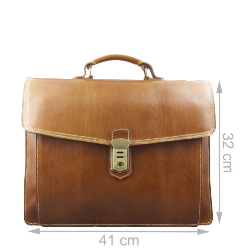 Geanta piele maro/ aramiu GB008