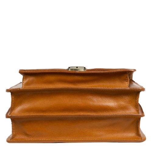 Geanta piele maro ocru GB024