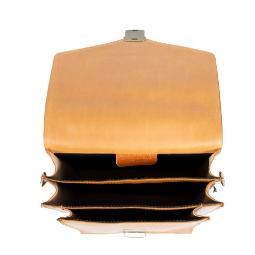 Geanta piele maro ocru GB024