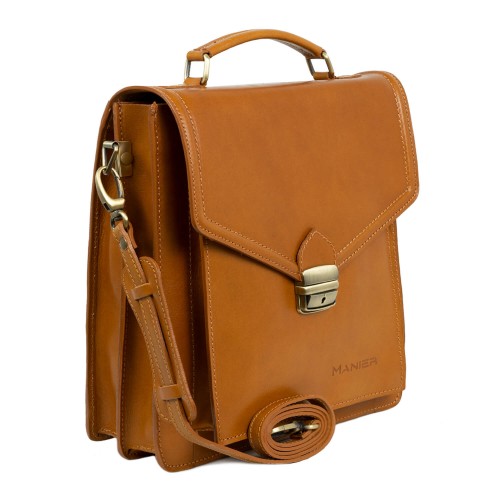 Geanta piele maro ocru GB024