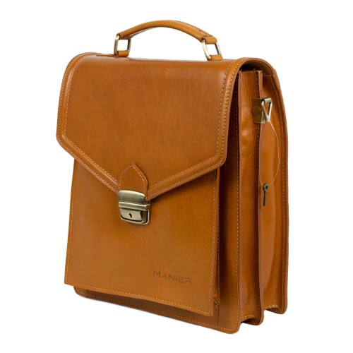 Geanta piele maro ocru GB024