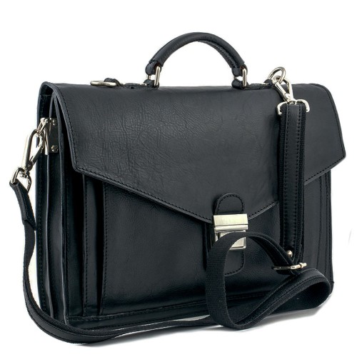Geanta piele neagra GB038