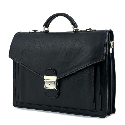 Geanta piele neagra GB038
