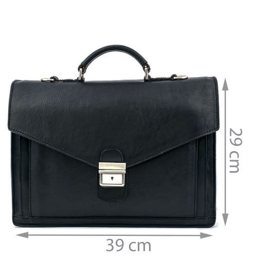 Geanta piele neagra GB038