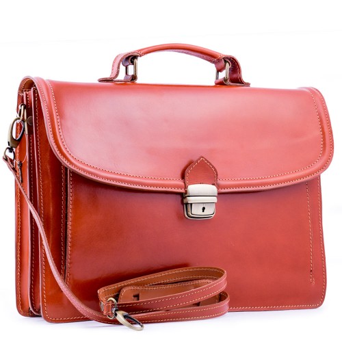 Geanta piele maro ocru GB042