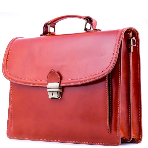 Geanta piele maro ocru GB042