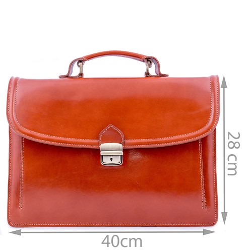 Geanta piele maro ocru GB042