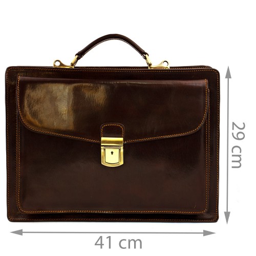 Geanta piele maro inchis GB047
