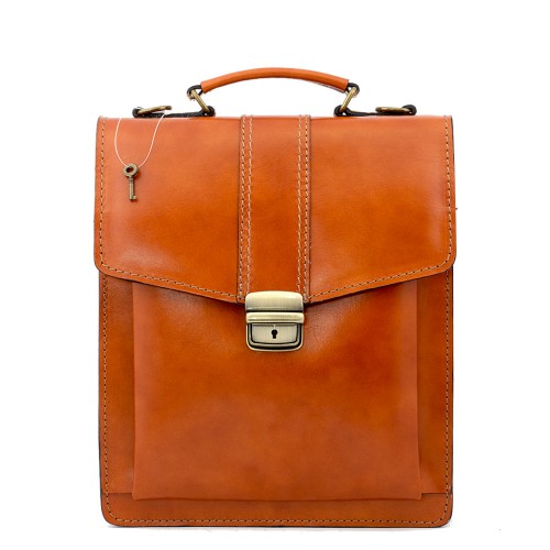 Geanta piele maro ocru GB059