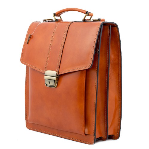 Geanta piele maro ocru GB059