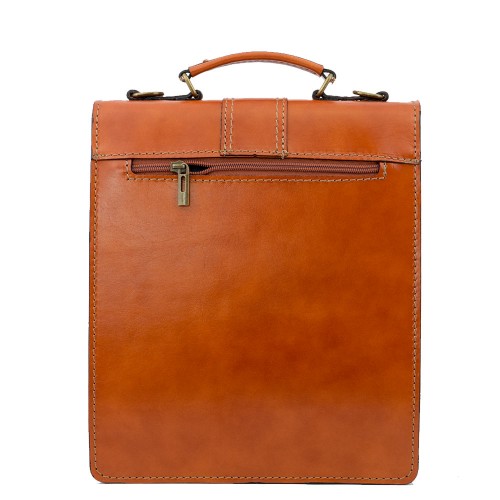 Geanta piele maro ocru GB059