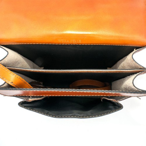 Geanta piele maro ocru GB059