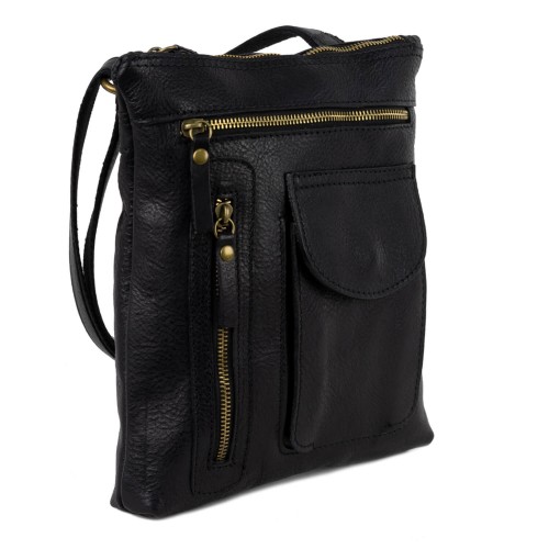 Geanta piele neagra GB065