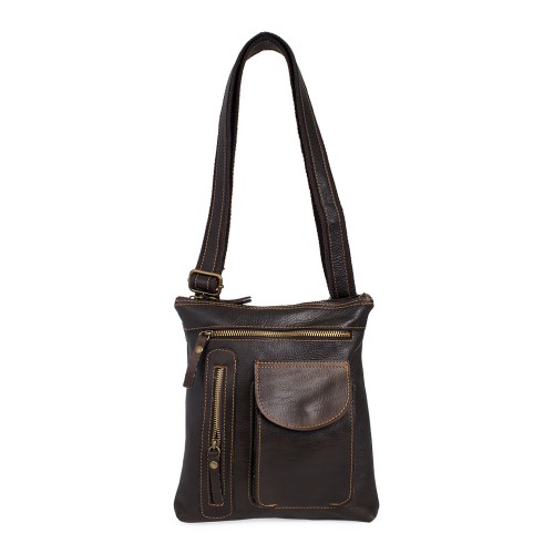 Geanta piele maro inchis GB068