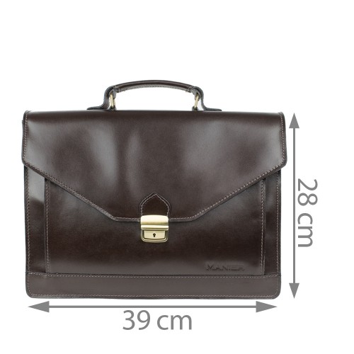 Geanta piele maro inchis GB070