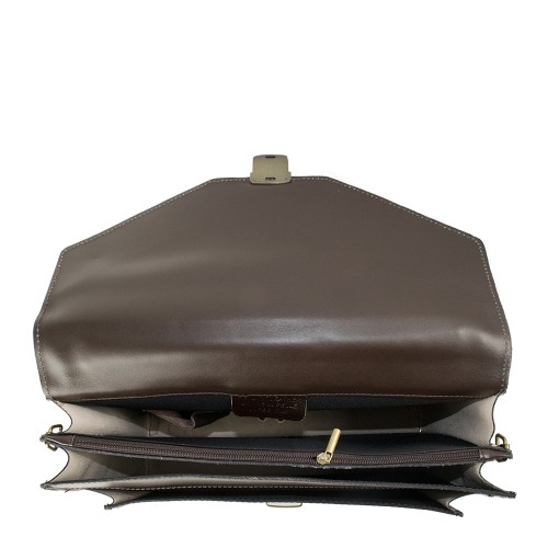 Geanta piele maro inchis GB070