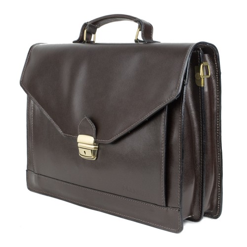 Geanta piele maro inchis GB070