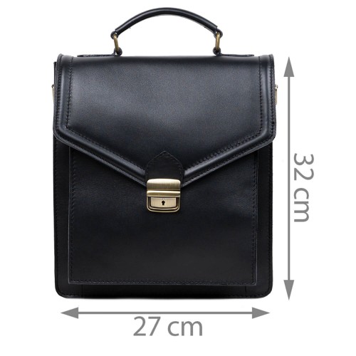 Geanta piele neagra GB071