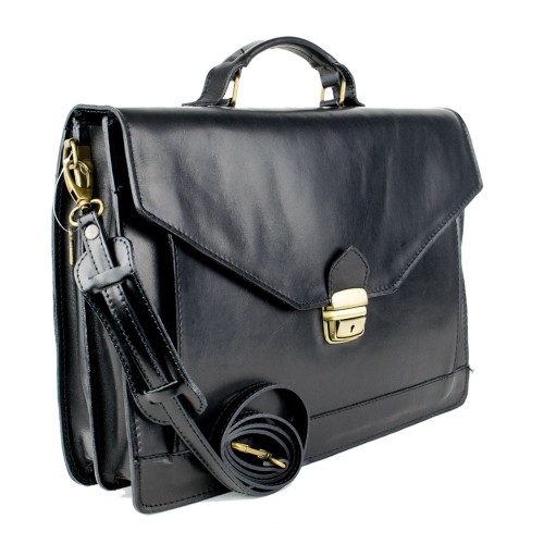 Geanta piele neagra GB084