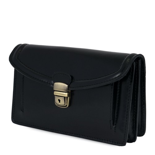 Borseta piele neagra GB088