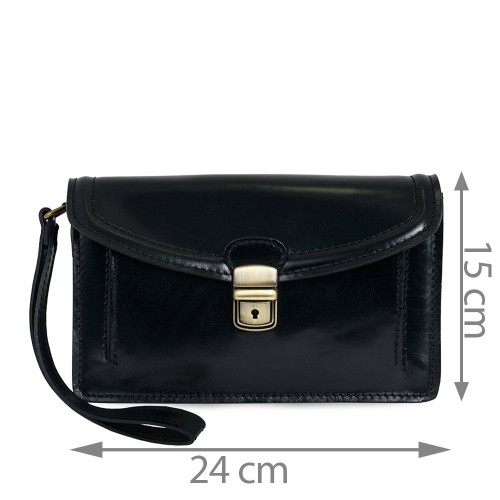 Borseta piele neagra GB088