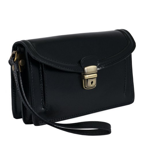 Borseta piele neagra GB088