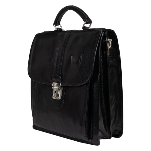 Geanta barbati piele naturala neagra GB257
