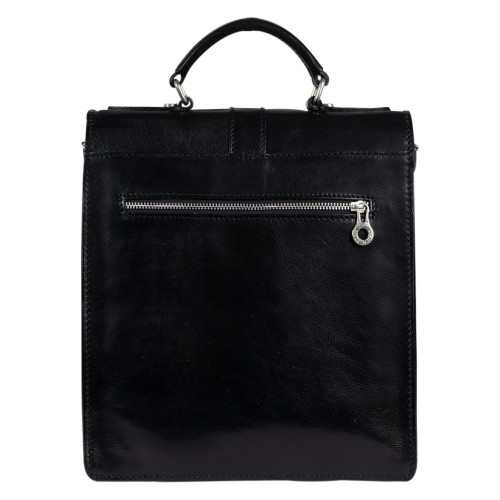 Geanta barbati piele naturala neagra GB257