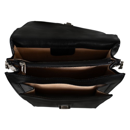 Geanta barbati piele naturala neagra GB257