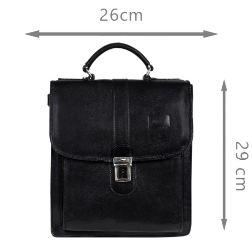 Geanta barbati piele naturala neagra GB257