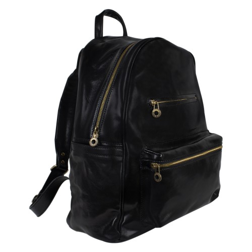 Rucsac piele naturala neagra GB258