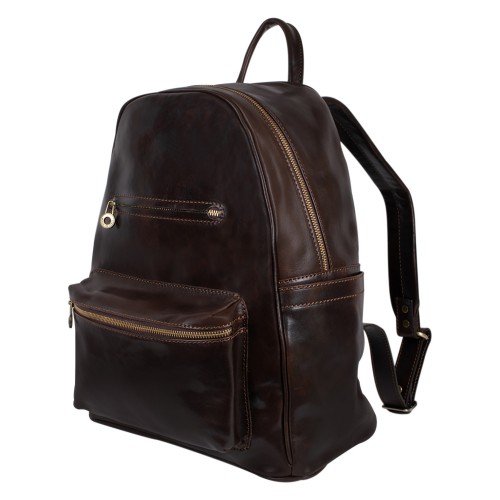 Rucsac piele naturala maro-inchis GB259