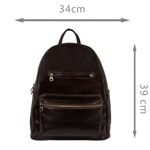 Rucsac piele naturala maro-inchis GB259