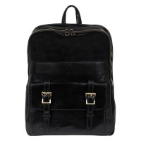 Rucsac piele naturala neagra GB261