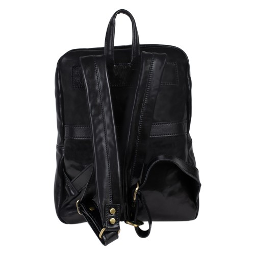 Rucsac piele naturala neagra GB261