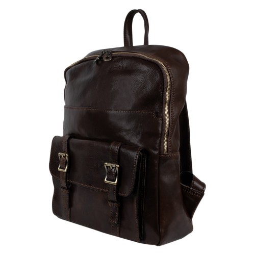 Rucsac piele naturala maro-inchis GB262