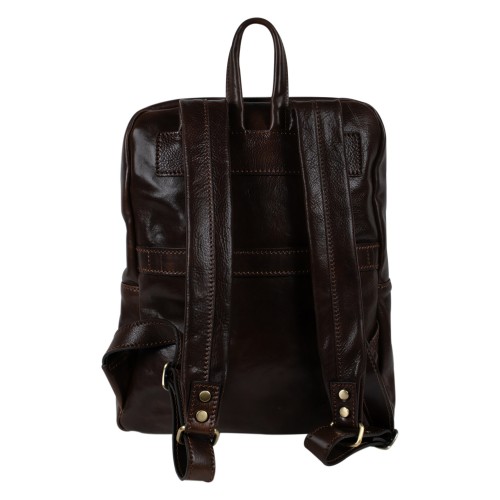 Rucsac piele naturala maro-inchis GB262