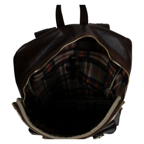 Rucsac piele naturala maro-inchis GB262