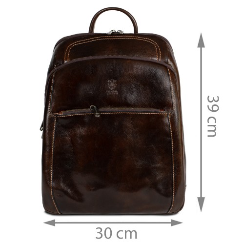 Rucsac piele maro inchis GB266