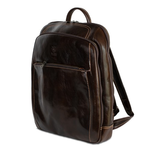 Rucsac piele maro inchis GB266