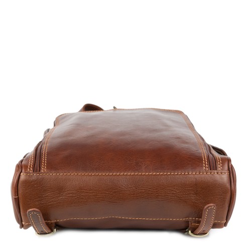 Rucsac piele maro ocru GB107