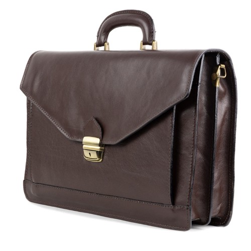 Geanta piele maro inchis GB109