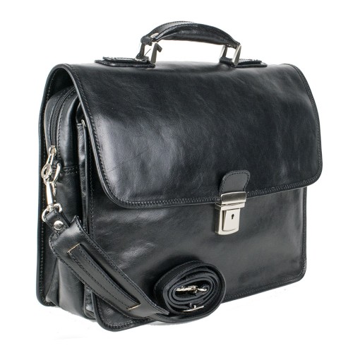 Geanta piele naturala neagra GB113