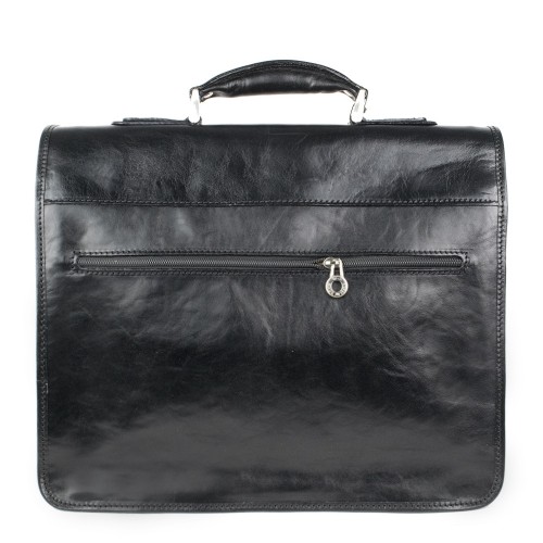 Geanta piele naturala neagra GB113