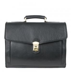 Geanta piele naturala neagra GB115