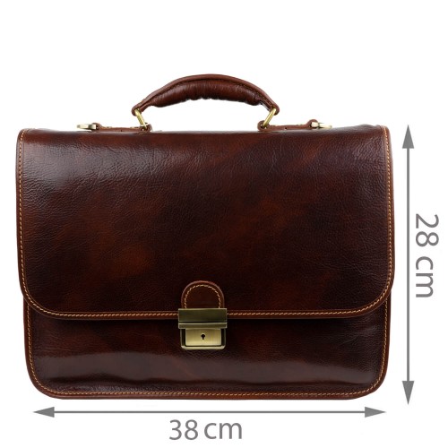 Geanta piele maro cognac GB140