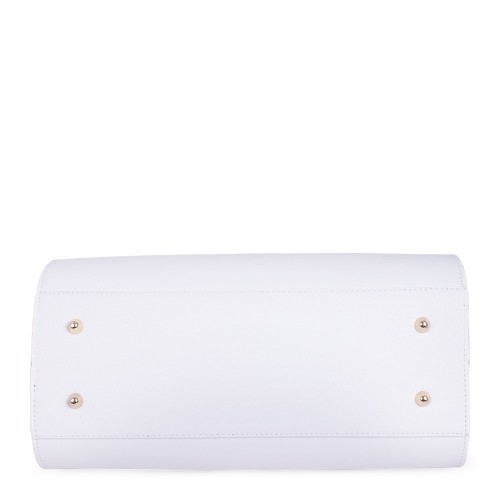 Geanta piele alb/ rosu GF001